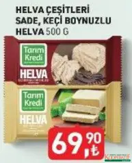 TARIM KREDİ HELVA ÇEŞİTLERİ 500 G fiyat ve kampanya bilgisi